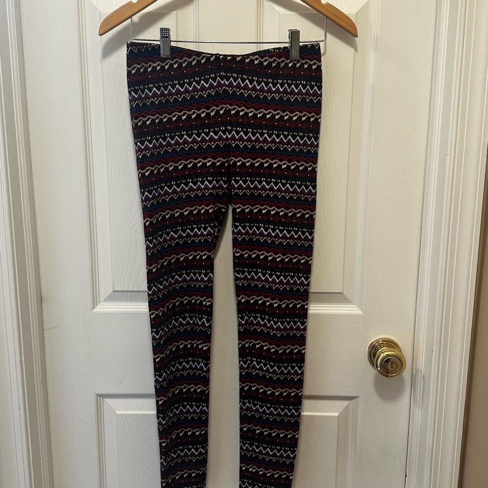 Forever 21 Black and Red Patterned Pants